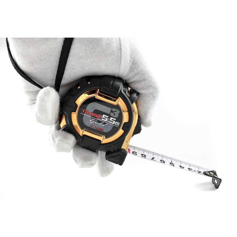 Рулетка строительная TAJIMA G3 LOCK G3GL25-55BL ударопрочная 25 мм х 5,5 м (1001-1663)