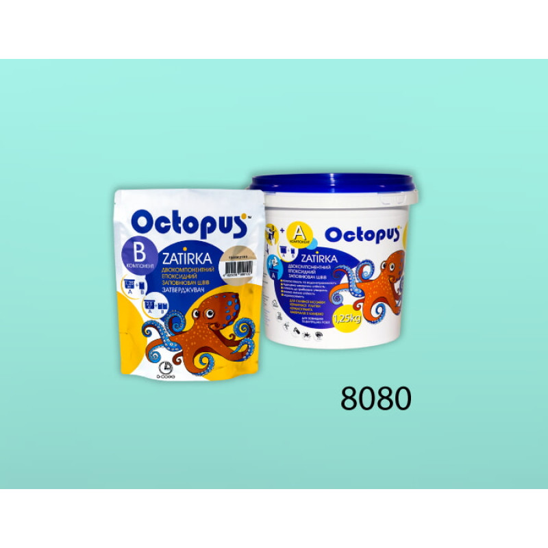 Епоксидна двокомпонентна  фуга Octopus Zatirka колір 8080 1,25 кг (8080-1)