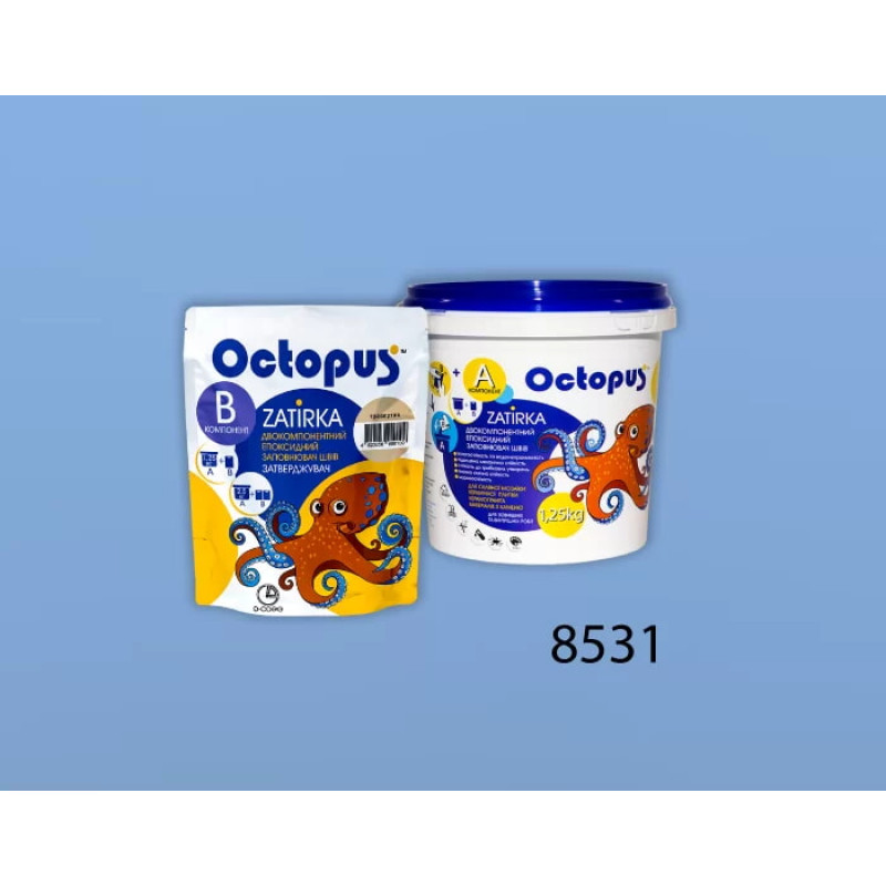 Эпоксидная двухкомпонентная затирка Octopus Zatirka цвет 8531 1,25 кг (8531-1)