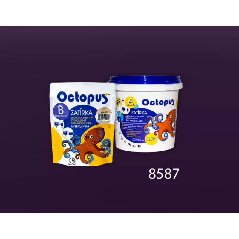 Епоксидна двокомпонентна  фуга Octopus Zatirka колір 8587 1,25 кг (8587-1)