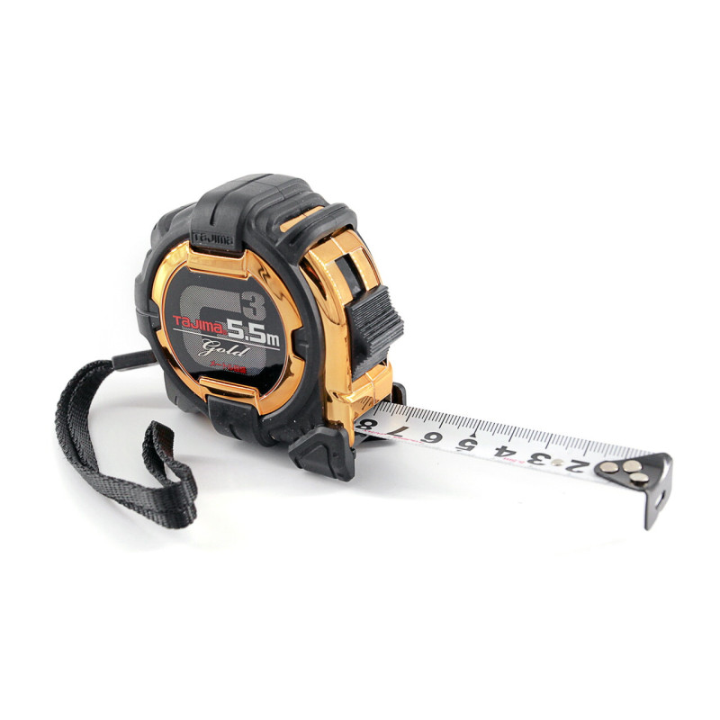 Рулетка строительная TAJIMA G3 LOCK G3GL19-55BL ударопрочная 19 мм х 5,5 м (1001-1662)