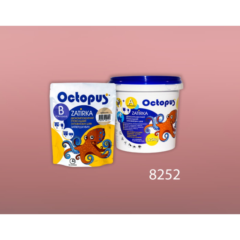 Эпоксидная двухкомпонентная затирка Octopus Zatirka цвет 8252 1,25 кг (8252-1)