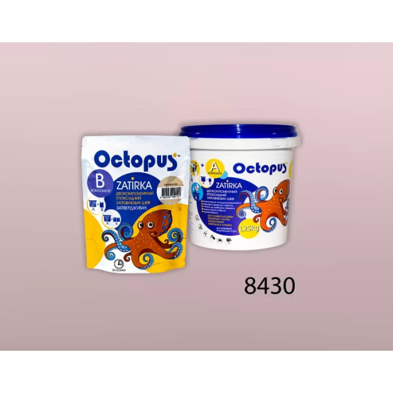Эпоксидная двухкомпонентная затирка Octopus Zatirka цвет 8430 1,25 кг (8430-1)