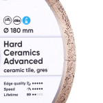 Круг алмазний вiдрiзний 1A1R 180 Hard ceramics Advanced (11120528014) – Фото №2