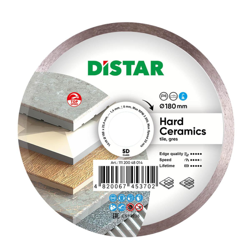 Круг алмазный отрезной 1A1R 180 Hard ceramics (11120048014)