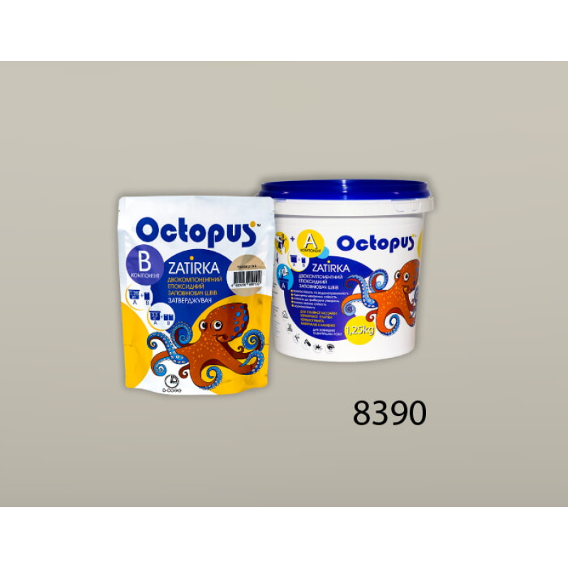 Епоксидна двокомпонентна  фуга Octopus Zatirka колір 8390 1,25 кг (8390-1)