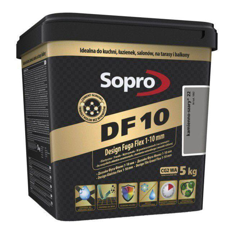 Фуга для швів Sopro DF 10 1062 кам’яно-сіра №22 (5 кг) (1062/5)