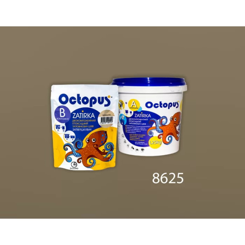 Эпоксидная двухкомпонентная затирка Octopus Zatirka цвет 8625 1,25 кг (8625-1)