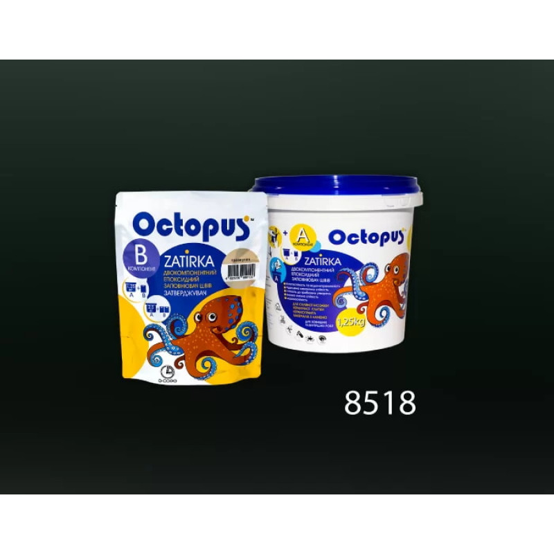 Эпоксидная двухкомпонентная затирка Octopus Zatirka цвет 8518 1,25 кг (8518-1)