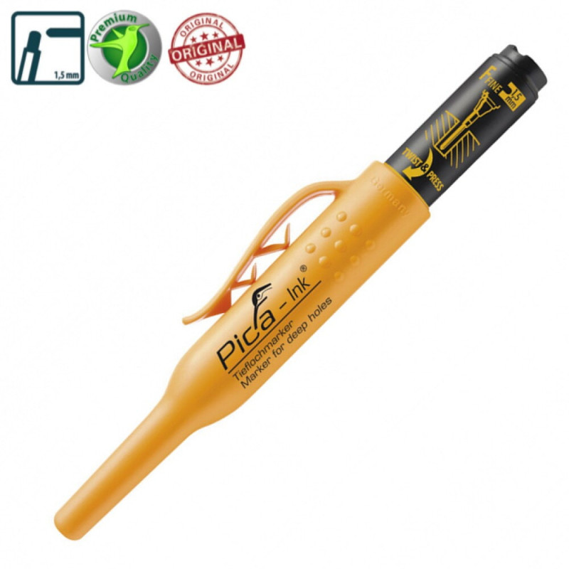 Маркер із довгим носиком Pica-Ink Deep Hole Marker 150/46 чорний (150/46)