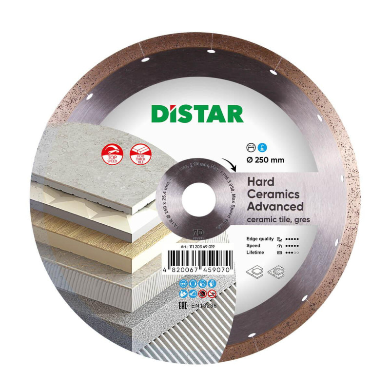 Круг алмазний вiдрiзний 1A1R 250 Hard ceramics Advanсed (11120349019)