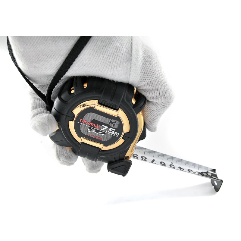 Рулетка строительная TAJIMA G3 LOCK G3GL25-75BL ударопрочная 25 мм х 7,5 м (1001-1879)