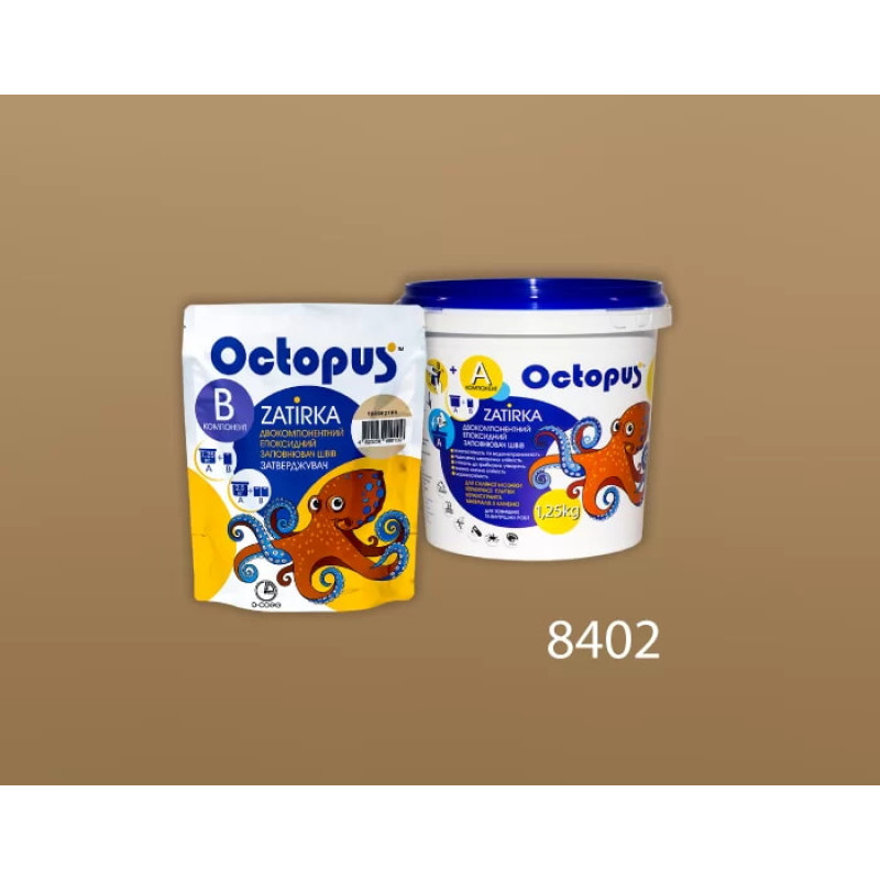 Эпоксидная двухкомпонентная затирка Octopus Zatirka цвет 8402 1,25 кг (8402-1)