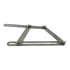 Шаблон-линейка (трафарет-угломер) Nova металлический (60305660)