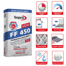 Клей для плитки высокоэластичный Sopro FF 450 22,5 кг C2 TE, серый (450/22,5 N)