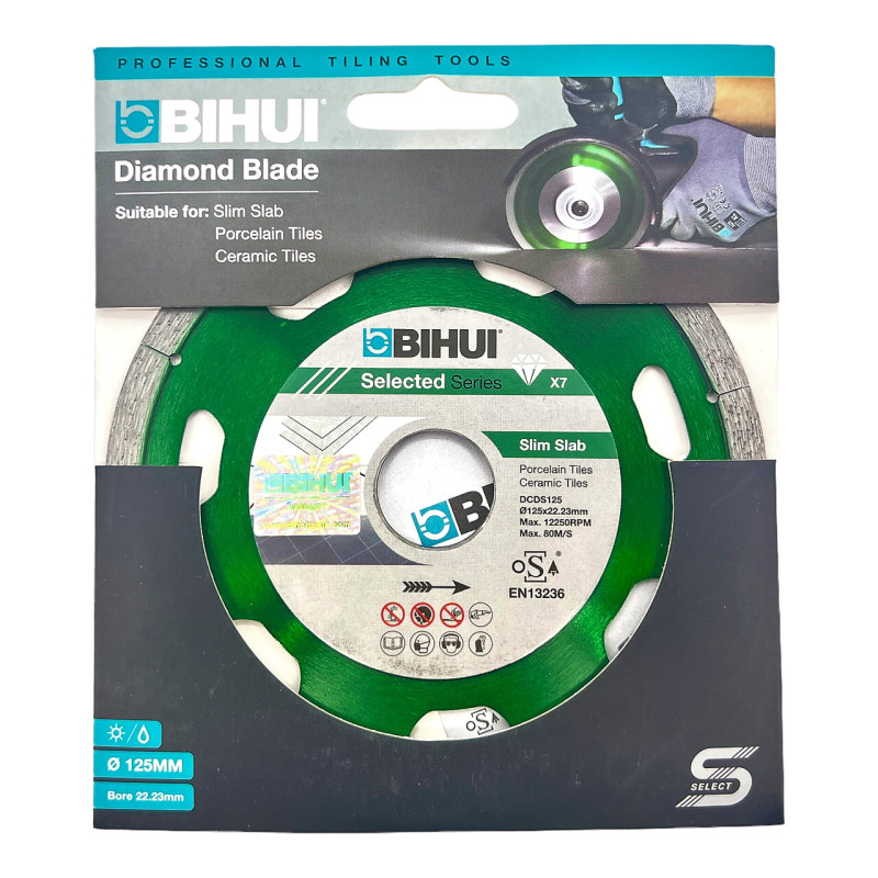 Диск алмазный Ø 125 мм для керамогранита и керамики BIHUI B-SLIM (DCDS125)