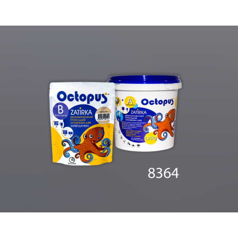 Епоксидна двокомпонентна  фуга Octopus Zatirka колір 8364 1,25 кг (8364-1)