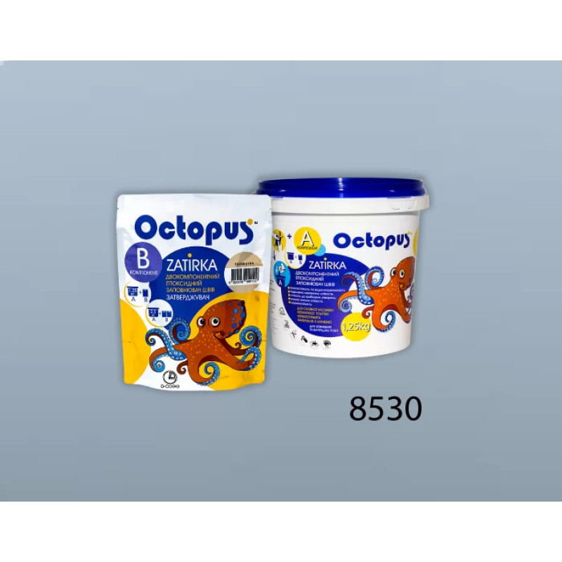 Эпоксидная двухкомпонентная затирка Octopus Zatirka цвет 8530 1,25 кг (8530-1)