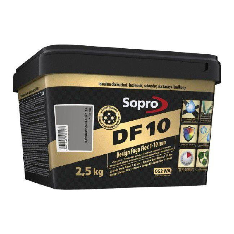 Фуга для швов Sopro DF 10 1062 каменно-серая №22 2,5 кг (1062/2,5)