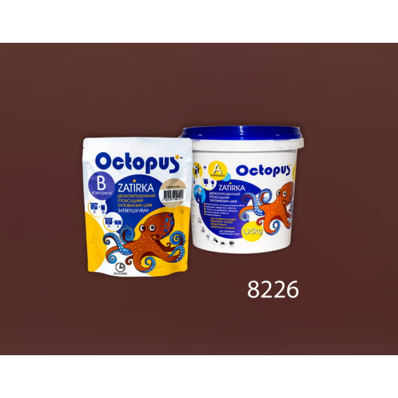 Эпоксидная двухкомпонентная затирка Octopus Zatirka цвет 8226 1,25 кг (8226-1)