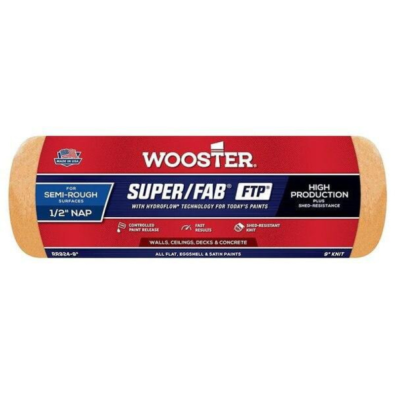 Валик малярный Wooster Super/Fab Ftp / вязаный RR924-9, 23 см
