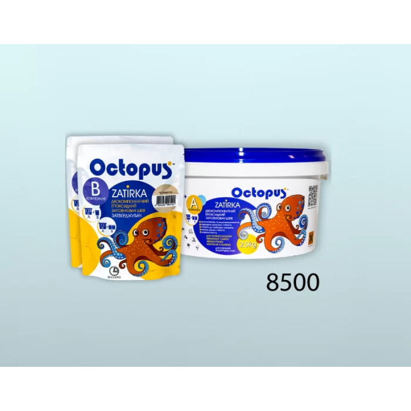 Эпоксидная двухкомпонентная затирка Octopus Zatirka цвет 8500 2,5 кг (8500-2)