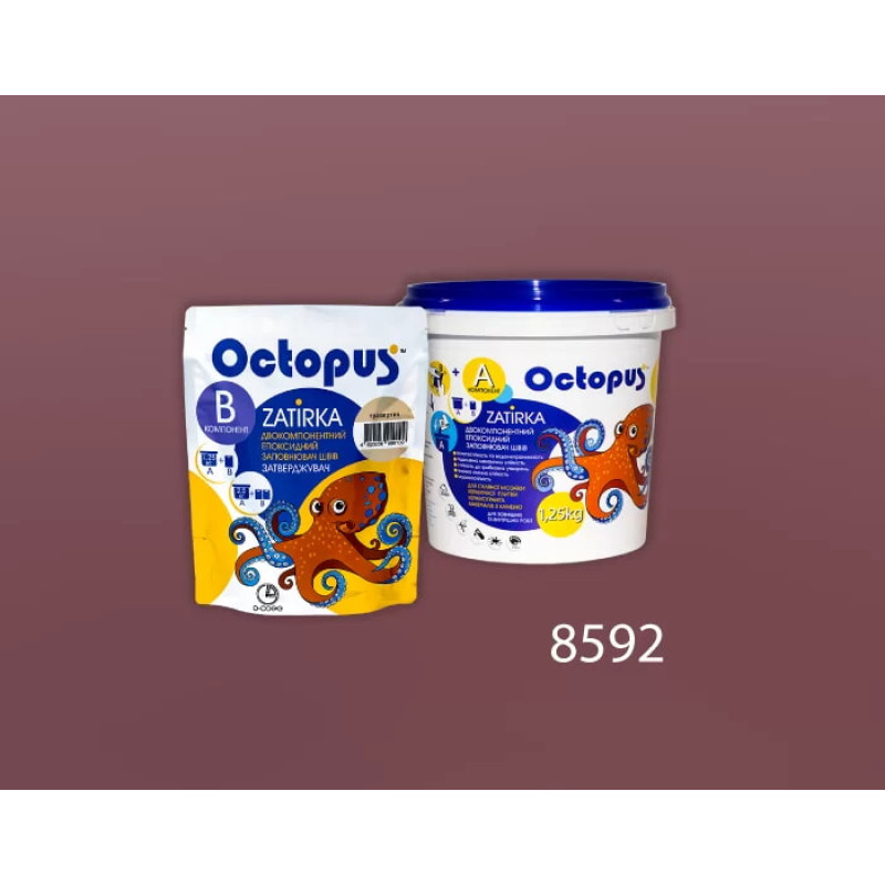 Епоксидна двокомпонентна  фуга Octopus Zatirka колір 8592 1,25 кг (8592-1)