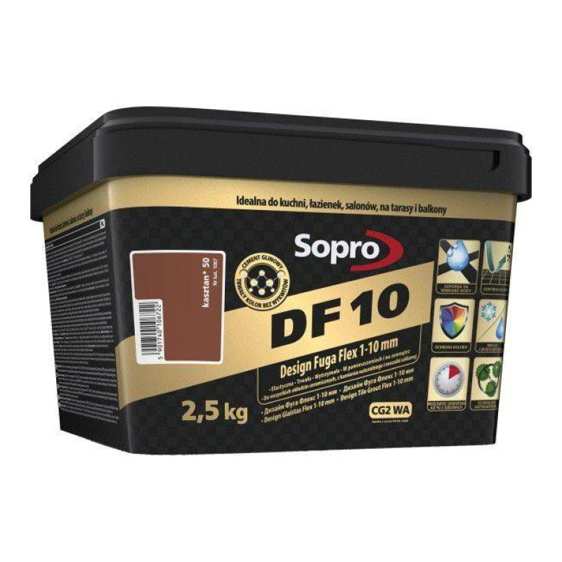 Фуга для швів Sopro DF 10 1067 каштан №50 2,5 кг (1067/2,5)