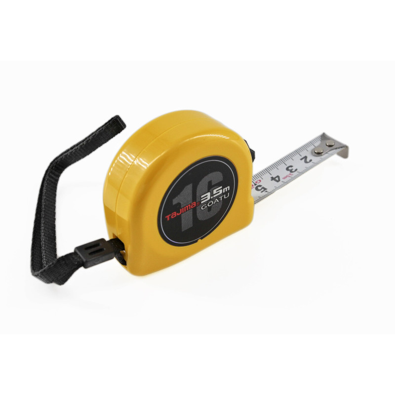 Рулетка строительная TAJIMA GOATU HI LOCK L16-35 усиленная лента 16 мм х 3,5 м (1001-2437)