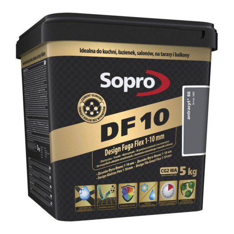 Фуга для швов Sopro DF 10 1060 антрацит №66 (5 кг) (1060/5)