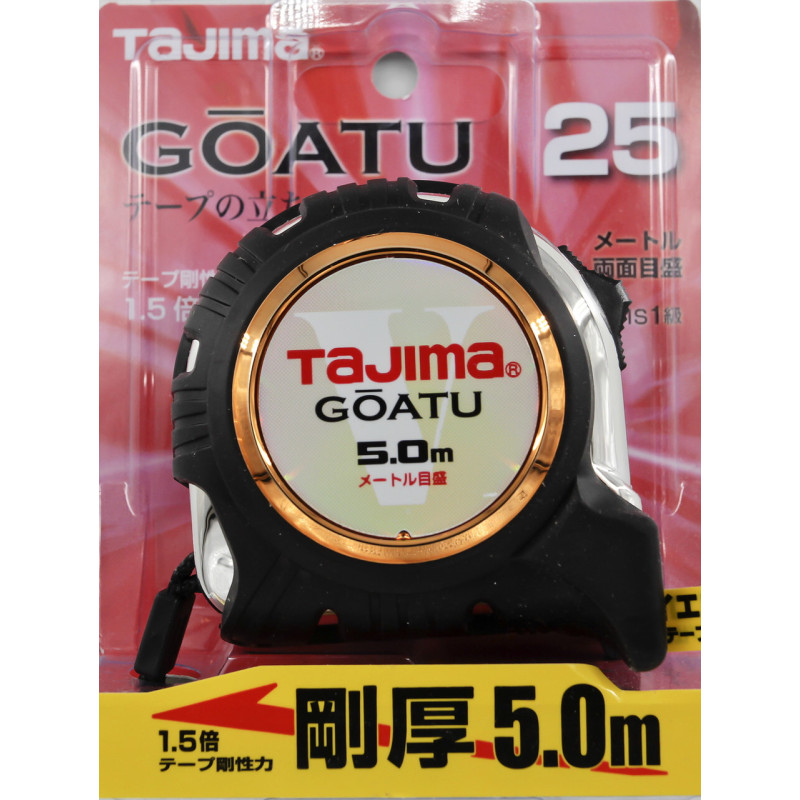 Рулетка строительная TAJIMA GOATU G LOCK GAGL2550 усиленная лента 25 мм х 5 м (1001-1891)