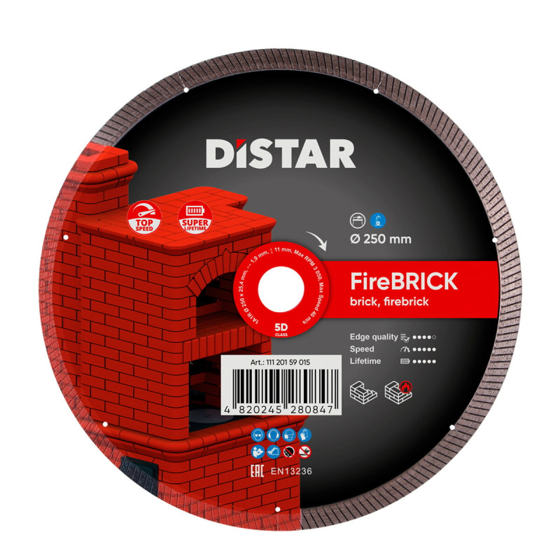 Круг алмазний вiдрiзний 1A1R 250 FireBRICK (11120159015)