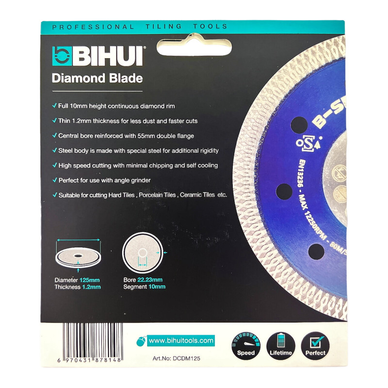 Диск алмазный BIHUI B-SPEEDY 125 мм (DCDM125)