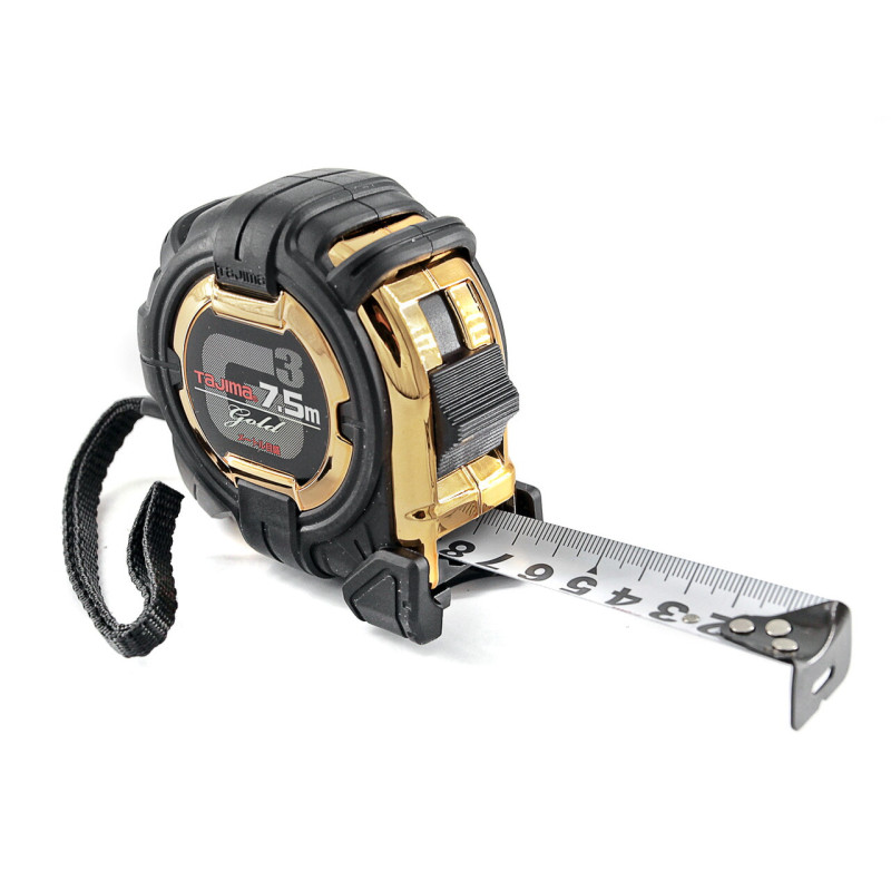 Рулетка строительная TAJIMA G3 LOCK G3GL25-75BL ударопрочная 25 мм х 7,5 м (1001-1879)