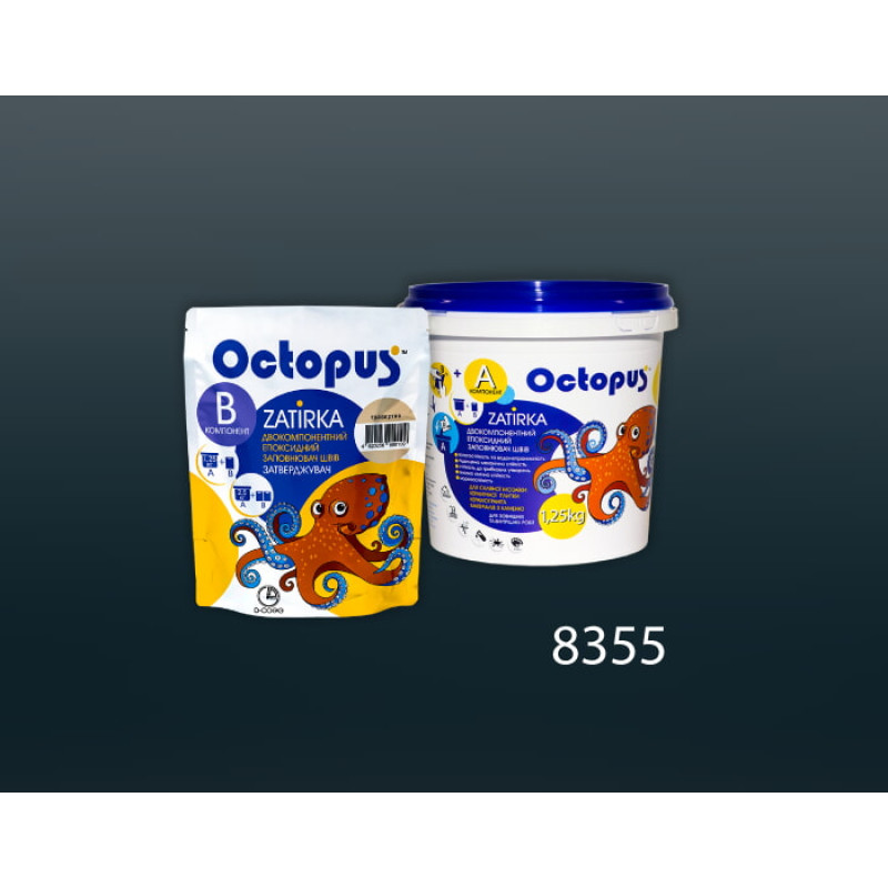 Эпоксидная двухкомпонентная затирка Octopus Zatirka цвет 8355 1,25 кг (8355-1)