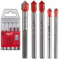 Сверло по стеклу и плитке GENII НАБОР - 5 предметов Ø 4, 5, 6, 8 мм MILWAUKEE (4932479948)