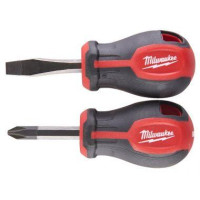 Отвертка магнитная короткая с трехгранной ручкой НАБОР — 2 шт MILWAUKEE (4932471810)