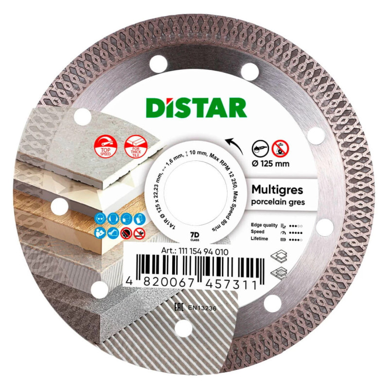 Круг алмазний вiдрiзний 1A1R 125 Multigres (11115494010)