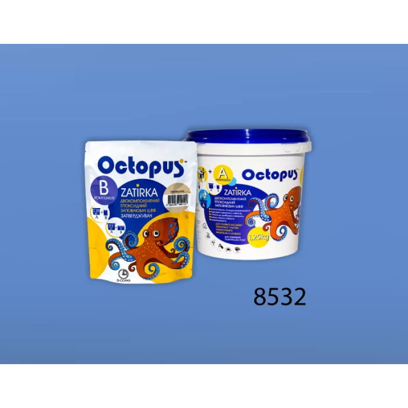 Эпоксидная двухкомпонентная затирка Octopus Zatirka цвет 8532 1,25 кг (8532-1)