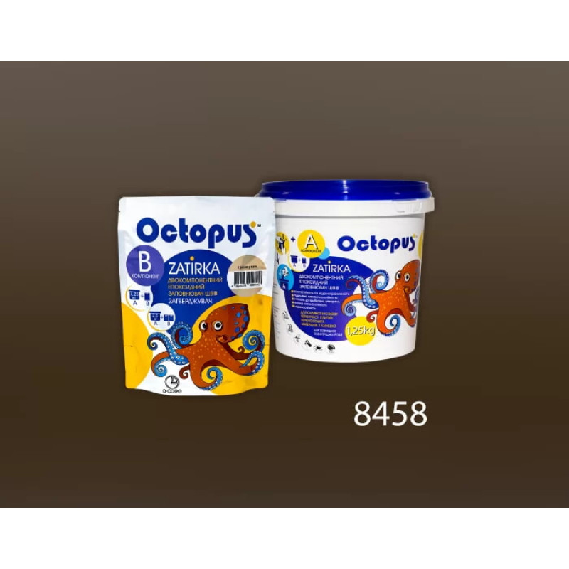 Эпоксидная двухкомпонентная затирка Octopus Zatirka цвет 8458 1,25 кг (8458-1)