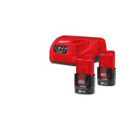 Аккумулятор + З/У (энергокомплект) M12 NRG-302 (B3 2 шт + з/у С12С) MILWAUKEE (4933451902) – Фото №1