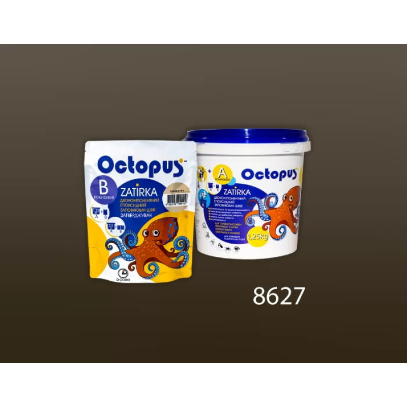 Эпоксидная двухкомпонентная затирка Octopus Zatirka цвет 8627 1,25 кг (8627-1)