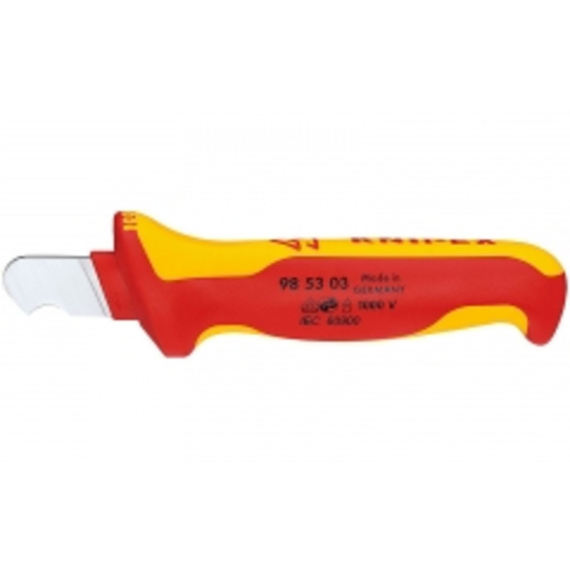 Ніж для зняття ізоляції (зачищення кабелю)  Knipex 170 мм (98 53 03)