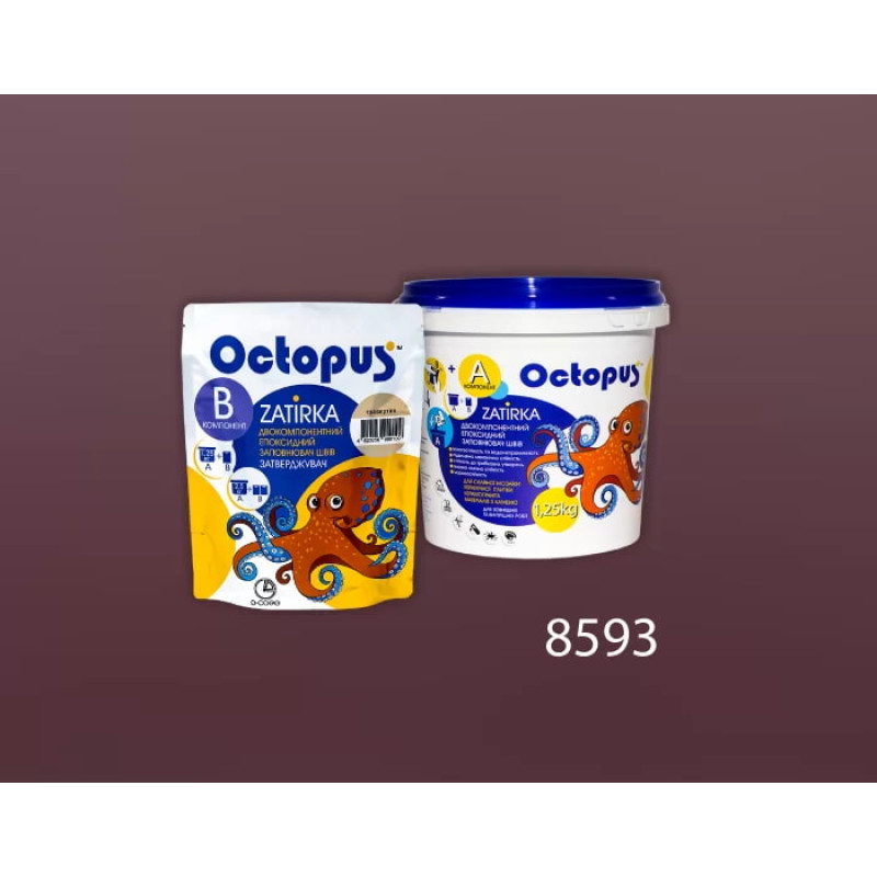 Епоксидна двокомпонентна  фуга Octopus Zatirka колір 8593 1,25 кг (8593-1)