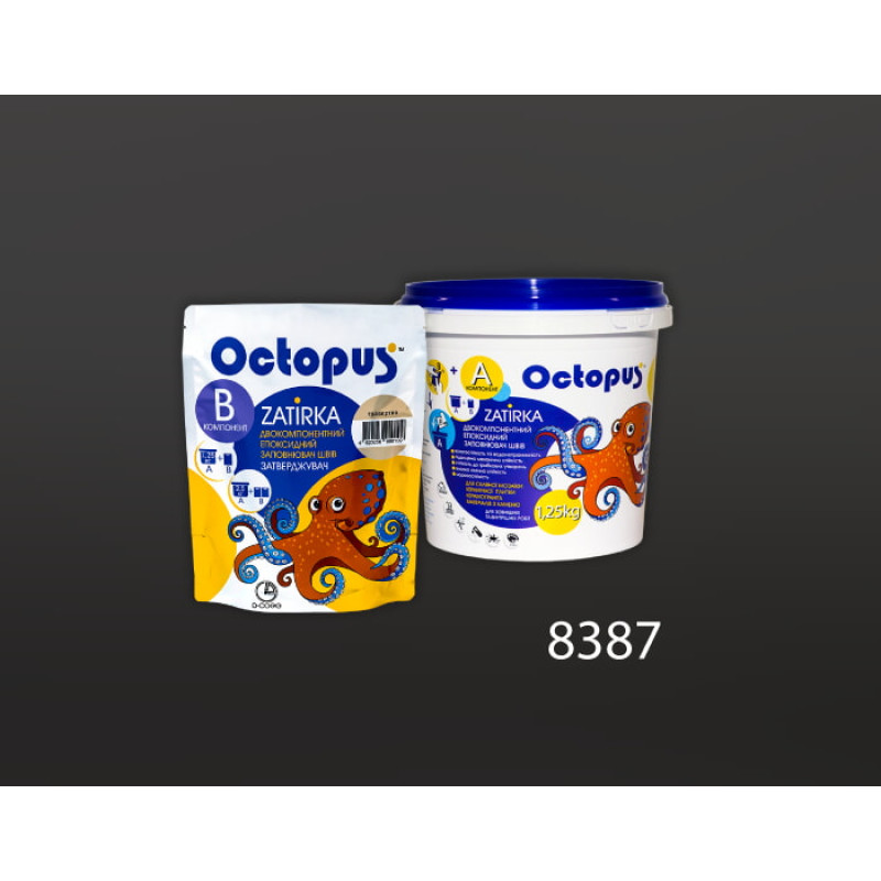 Эпоксидная двухкомпонентная затирка Octopus Zatirka цвет 8387 1,25 кг (8387-1)