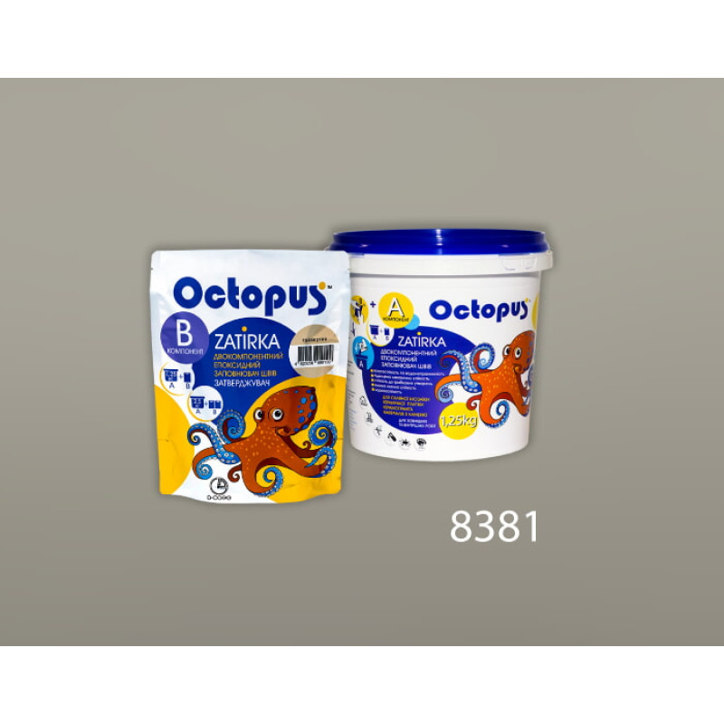 Эпоксидная двухкомпонентная затирка Octopus Zatirka цвет 8381 1,25 кг (8381-1)