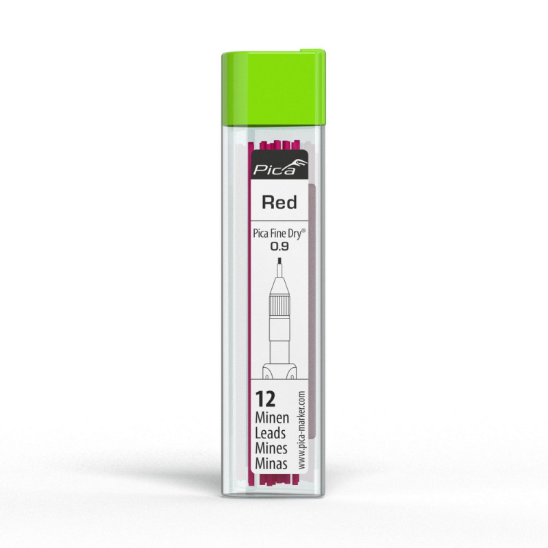 Запасные стержни PICA 7031/SB Fine Dry красные 0,9 мм, 12 шт (7031/SB)