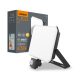 LED прожектор VIDEX F3 50W 5000K с датчиком движения 220V Black (VLE-F3-0505B-S) – Фото №1