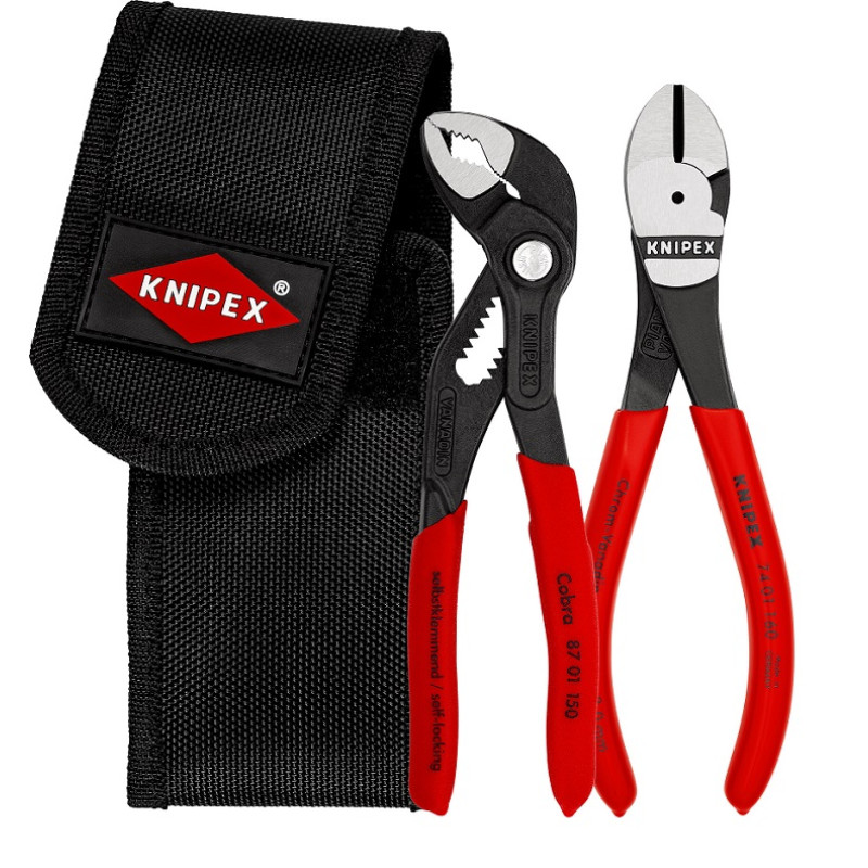 Клещи переставные + Кусачки НАБОР KNIPEX в поясной сумке для инструментов (00 20 72 V02)