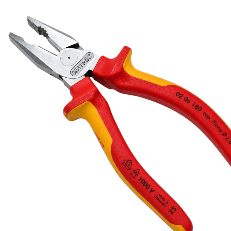 Плоскогубцы (пассатижи) KNIPEX VDE особой мощности (02 06 180)